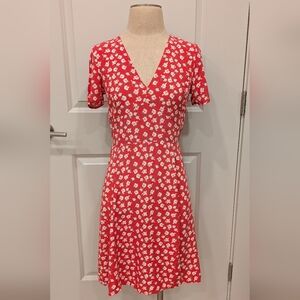 GAP Red Floral Print Dress